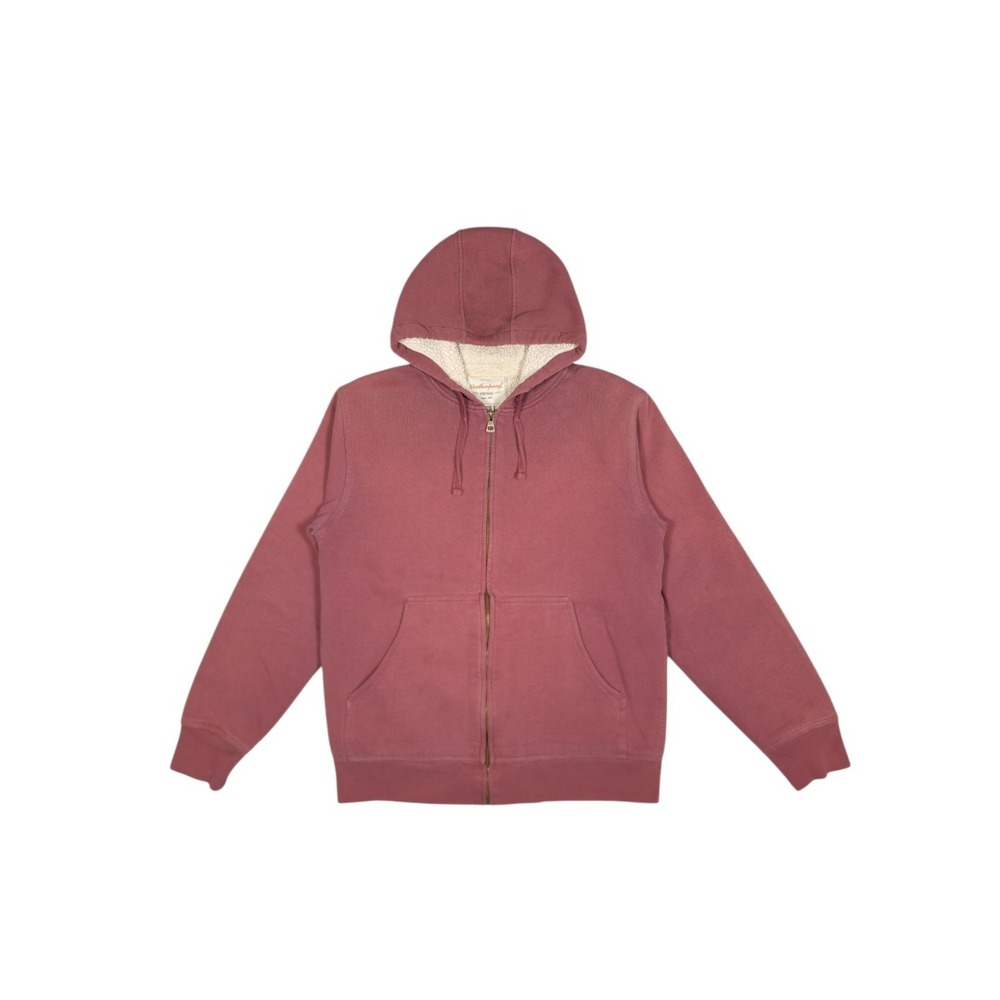 Original Weather Proof Vintage Zip-Up Hoodie Faded Burgundy Size S